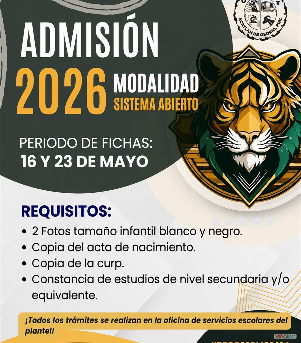 Admisión 2026 CBTA 184